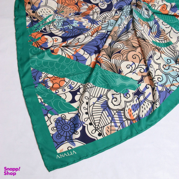 روسری زنانه آنالیا مدل ابریشم مزونی کد 9071