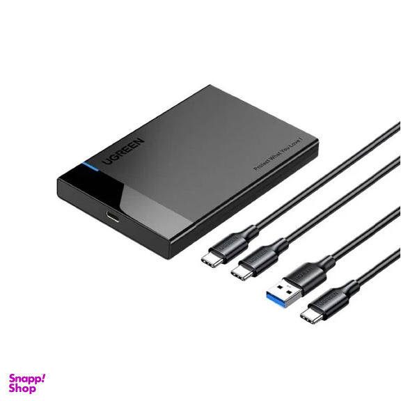 باکس هارد 2.5 اینچ یوگرین مدل Ugreen US221 به همراه کابل USB به USB-C / USB-C به USB-C