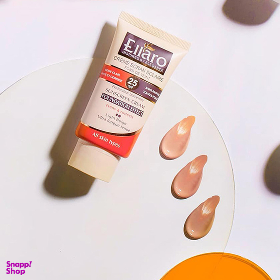 کرم ضد افتاب فاقد چربی الارو سری Foundation Effect Spf30 مدل High Protection رنگ بژ روشن حجم 40 میلی‌‌ لیتر