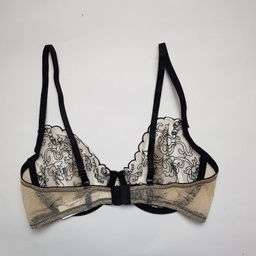 ست سوتین و شورت زنانه برتا مدل توری کد 2020OZB رنگ نسکافه ای