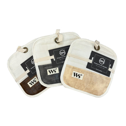 دستگیره قابلمه دبلیو اس مدل چرم نچرال کد RM0086 مجموعه دو عددی