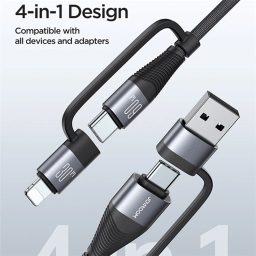 کابل دیتا USB/Type-C به Lightning/Type-C جوی روم مدل SA37-2T2 طول 1.2 متر