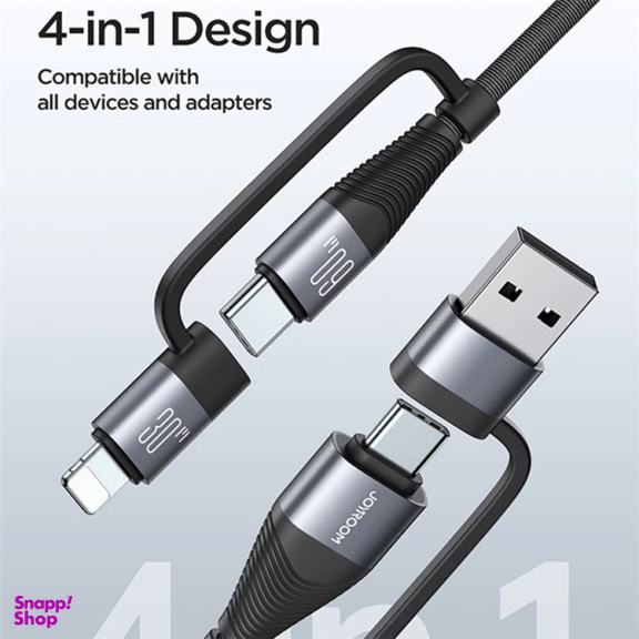کابل دیتا USB/Type-C به Lightning/Type-C جوی روم مدل SA37-2T2 طول 1.2 متر