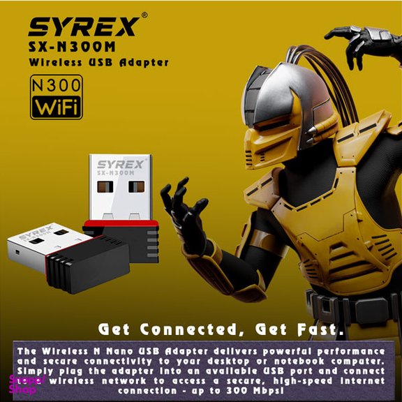 کارت شبکه وایرلس N300 USB سایرکس مدل SX-N300M