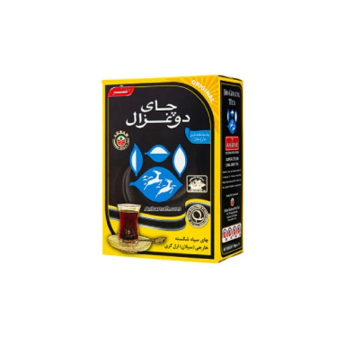 چای سیاه شکسته خارجی ارل گری دو غزال وزن 100 گرم