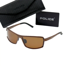 عینک آفتابی مردانه پلیس مدل POLICE S8812 رنگ قهوه ای