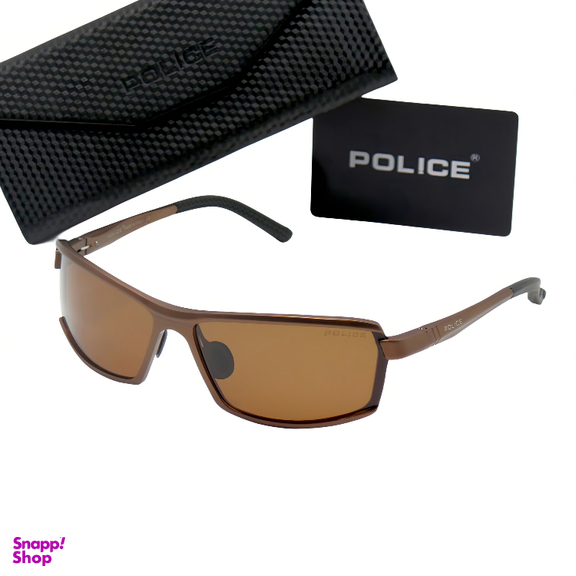 عینک آفتابی مردانه پلیس مدل POLICE S8812 رنگ قهوه ای