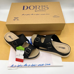 صندل زنانه دوریس مدل شهبانو طبی رنگ مشکی