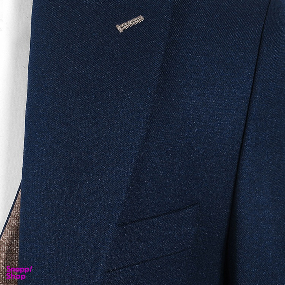 کت شلوار کمبین کج راه مدل ژیله دورو کد 1443 رنگ سرمه ای تیره