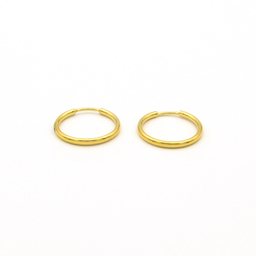 گوشواره طلا 18 عیار زنانه کاپانی مدل حلقه ای کد KE013