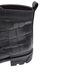 نیم بوت مردانه چرم ریباری مدل Z31 رنگ مشکی