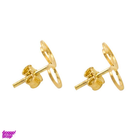 گوشواره طلا 18 عیار زنانه طرح قلب و بینهایت کد pm02