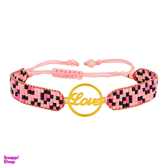 دستبند طلا 18 عیار زنانه مدل love کد 00265