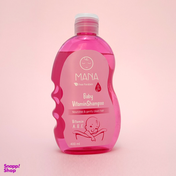شامپو بچه سر و بدن مانا مدل پروتئین روغن نارگیل و ویتامینه حجم 400 میلی لیتر مجموعه 2 عددی