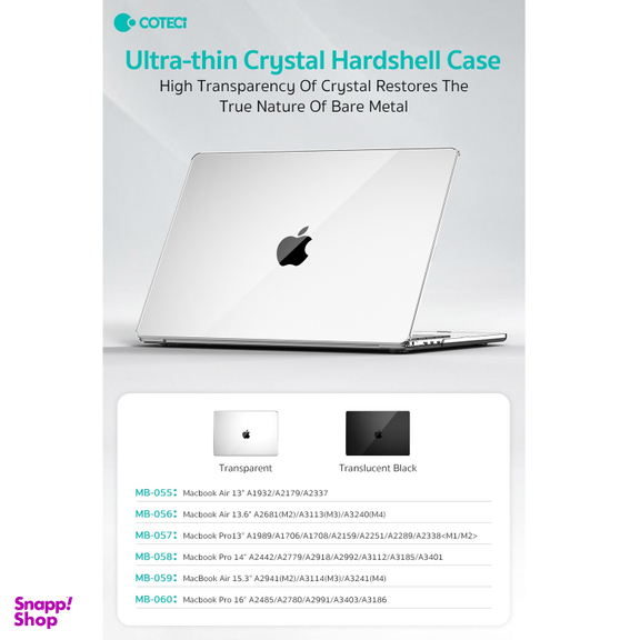 کاور محافظ لپ تاپ کوتسی مدل MB-055 مناسب مک بوک ایر 13 اینچ A1932/A2179/A2337