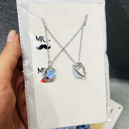 گردنبند مدل هولوگرامی ماه و ستاره کد 033 مجموعه 2 عددی