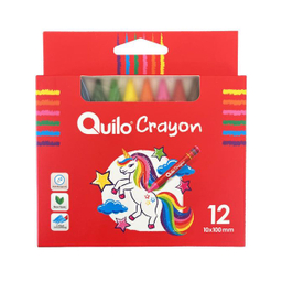 مداد شمعی 12 رنگ کوییلو طرح اسب شاخدار کد Q-644534-Unicorn