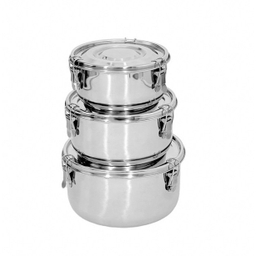 ظرف نگهدارنده مدل استیل KL19194 بسته سه عددی