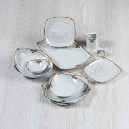 سرویس غذاخوری 30 پارچه چینی پردیس کاشان سری پاریس طرح برلیان کد 184