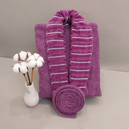 حوله پالتویی ارغوان طرح نارسیس سایز 125