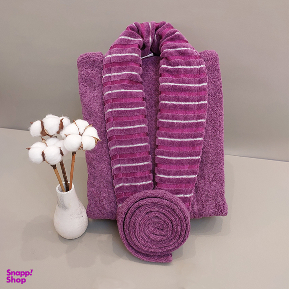 حوله پالتویی ارغوان طرح نارسیس سایز 125