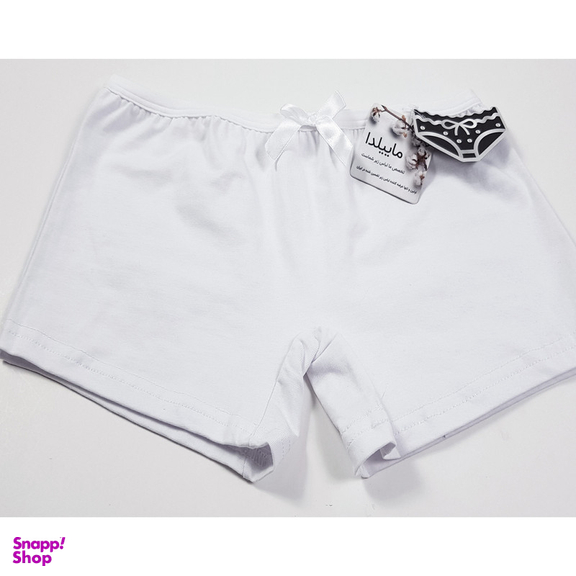 شورت زنانه ماییلدا مدل پادار کد 3914 رنگ سفید