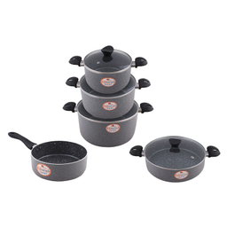 سرویس پخت و پز 9 پارچه کاج نچسب مدل فلورا