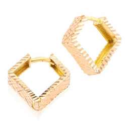 گوشواره طلا 18 عیار زنانه اپال گلد مدل امگا تراش مربعی کد sh0190