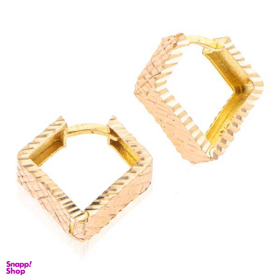گوشواره طلا 18 عیار زنانه اپال گلد مدل امگا تراش مربعی کد sh0190