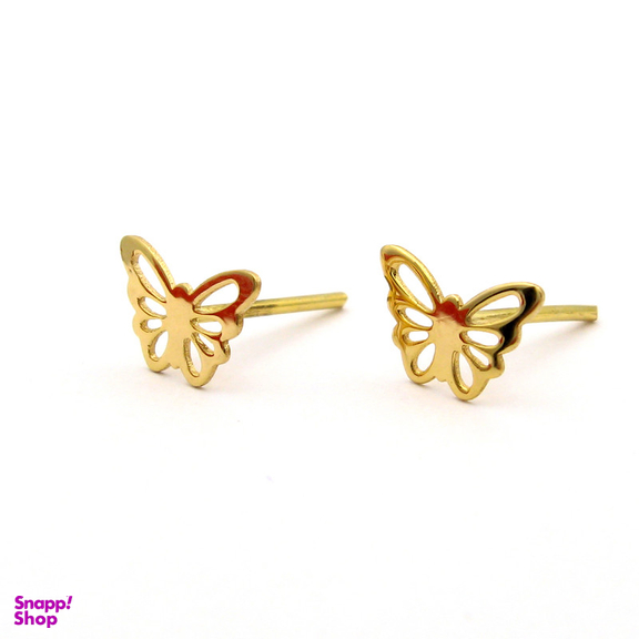 گوشواره طلا 18 عیار زنانه کاپانی طرح پروانه کد KE009