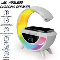 اسپیکر بلوتوث و ساعت زنگدار گوگل RGB دار و وایرلس شارژ G مدل 3401