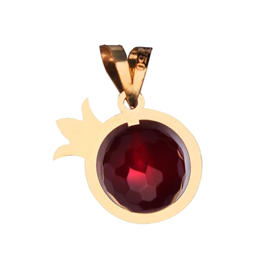 آویز گردنبند طلا 18 عیار زنانه گوزن مدل انار یلدا کد MG589