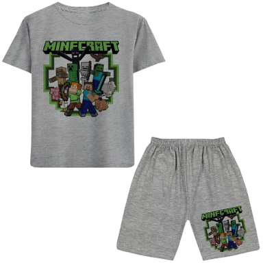 ست تیشرت و شلوارک پسرانه مدل ماینکرفت W61