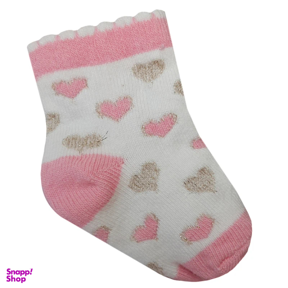 جوراب ساق کوتاه نوزادی لاندنی مدل 0402 بسته 3 عددی