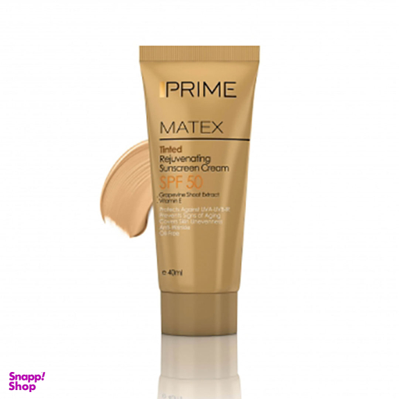 کرم ضد آفتاب رنگی SPF50 پریم مدل Matex Tinted حجم 40 میلی لیتر