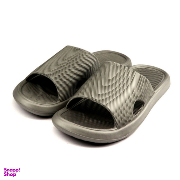 دمپایی مردانه پاپا مدل بلوط کد 06 رنگ طوسی