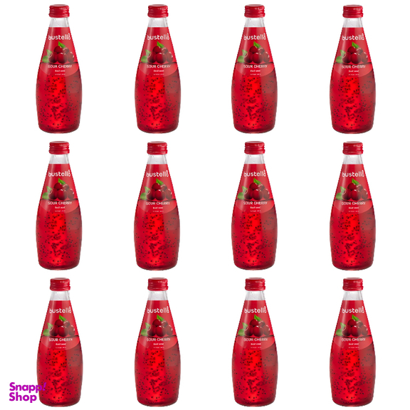 آبمیوه تخم شربتی آلبالو باستلو حجم 300 میلی لیتر بسته 12 عددی