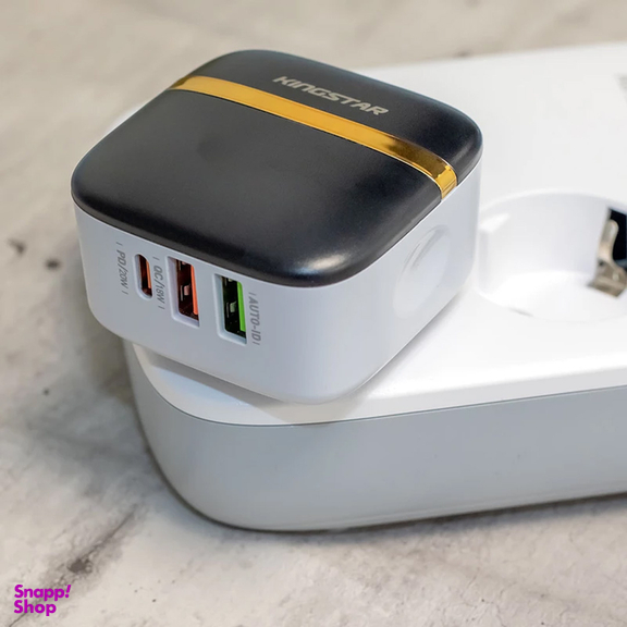 شارژر دیواری 32 وات کینگ استار مدل KW196 PD به همراه کابل USB-C
