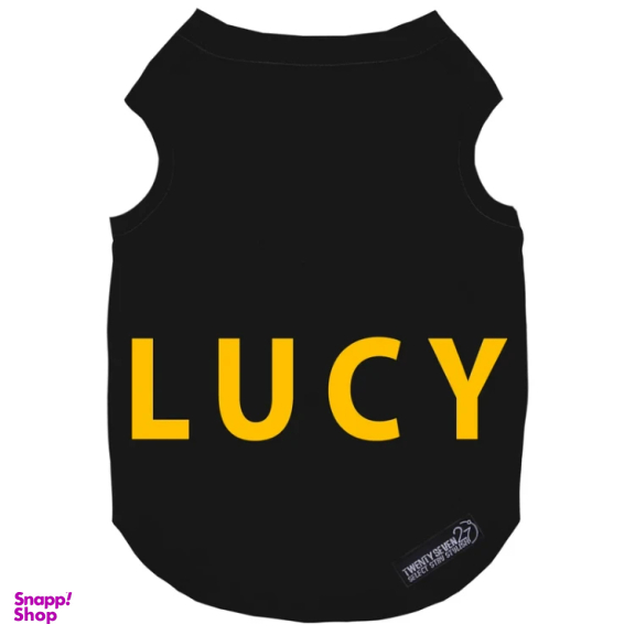 لباس سگ و گربه 27 طرح Lucy کد MH1333 رنگ مشکی
