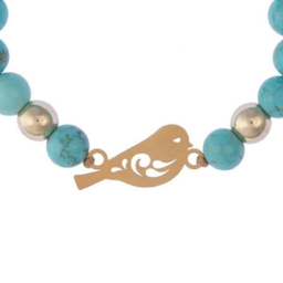 دستبند طلا 18 عیار دخترانه مدل پرنده کد 215