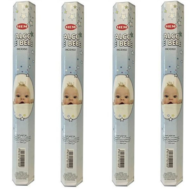 عود هم مدل پودر بچه کد Baby Powder 04 مجموعه 4 عددی