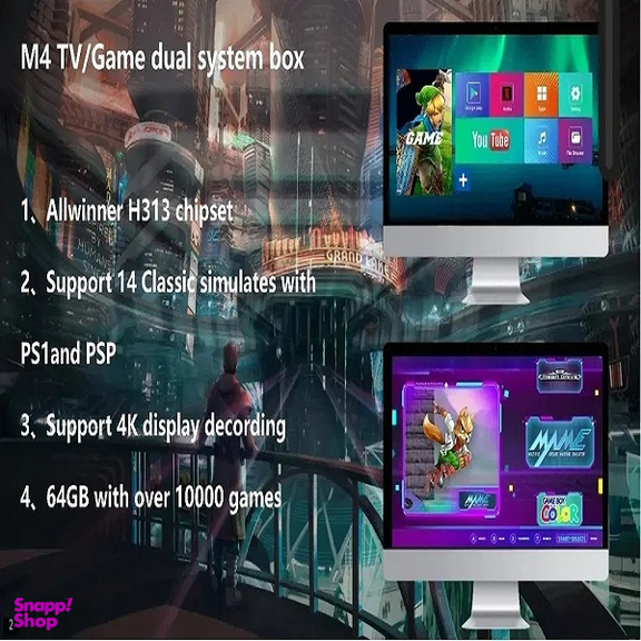 کنسول بازی و اندروید باکس مدل Game Stick 4K Ultra Pro مدل M4