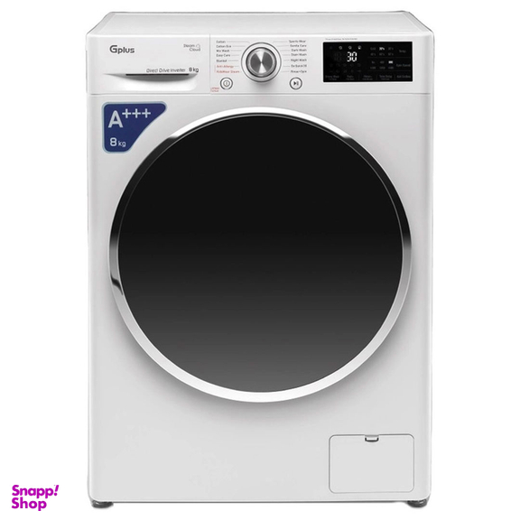 ماشین لباسشویی اتوماتیک جی پلاس مدل GWM-M880W ظرفیت 8 کیلوگرم