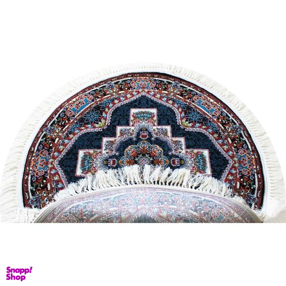 فرش ماشینی گرد مدل ناردون 101 رنگ سرمه ای