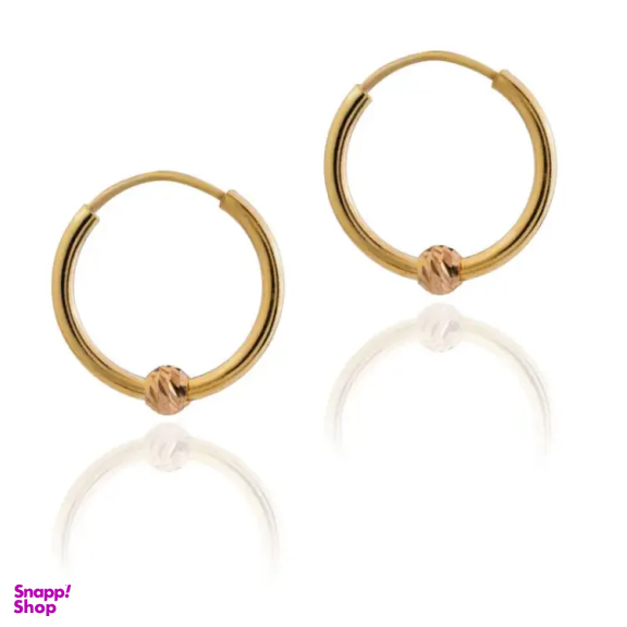 گوشواره طلا 18 عیار زنانه داریم مدل البرنادو 1 گوی رزگلد