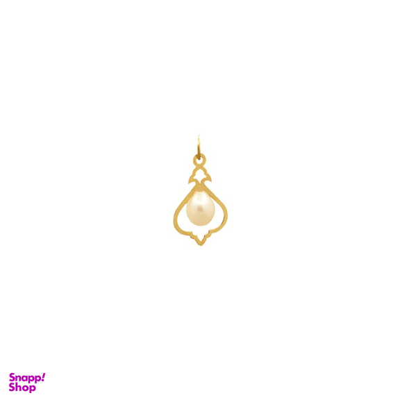 پلاک گردنبند زنانه طلا 18 عیار سی دا مهر مدل مروارید لیزری