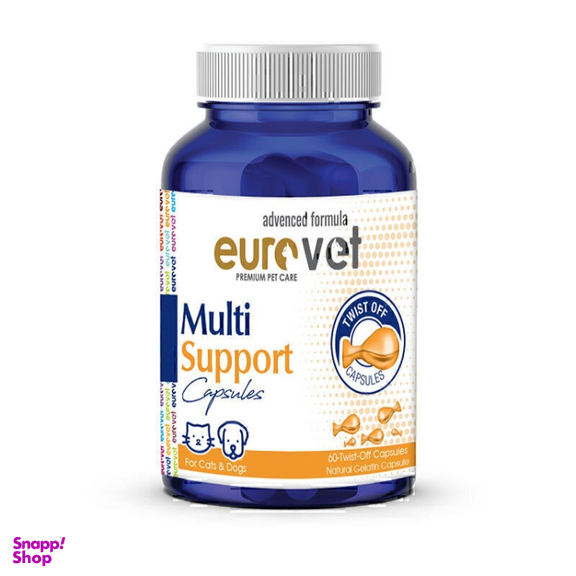 قرص تقویتی سگ و گربه یوروپت مدل Multi Support بسته 60 عددی
