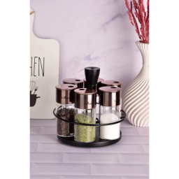 ست جای ادویه 6 پارچه یونیک کد 11043 به همراه استند