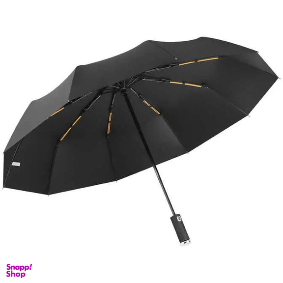 چتر تاشو دو فنره با چراغ قوه قابل چرخش مدل 00279