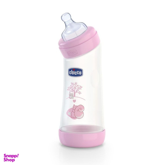 شیشه شیر چیکو طرح سنجاب مدل زاویه دار گنجایش 250 میلی لیتر